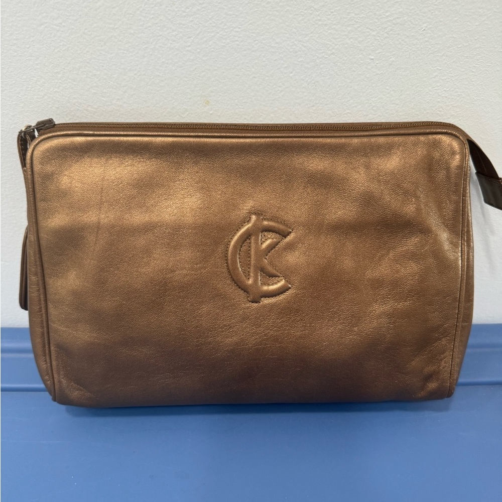Calvin Klein Vintage Bronze Metallic Clutch Bag